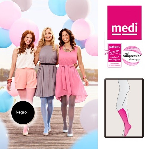 Mediven Verano A-D Calcetin ccl 1 t 2 regular negro